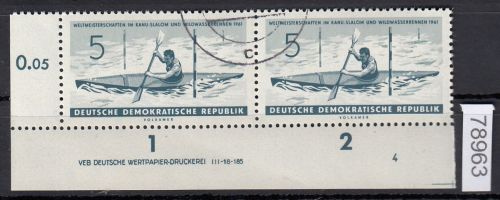 DDR 1961, Mich.-Nr.: 838 gestempelt DV  FNr. 4