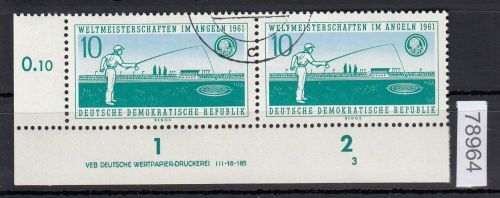 DDR 1961, Mich.-Nr.: 841 gestempelt DV  FNr. 3   Druckvermerk