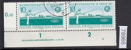 DDR 1961, Mich.-Nr.: 841 gestempelt DV  FNr. 4   Druckvermerk