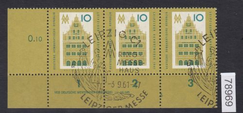 DDR 1961, Mich.-Nr.: 843 gestempelt DV  FNr. 3