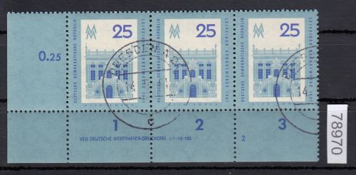 DDR 1961, Mich.-Nr.: 844 gestempelt  DV  FNr. 2