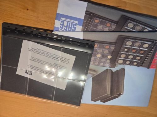 5 X  Safe Ergänzungsblätter606 für Coin Münzalben je. 6 x 75 mm, neu