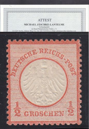 DR 1872, Mich.-Nr.:  8 * geprüft  Attest   lesen