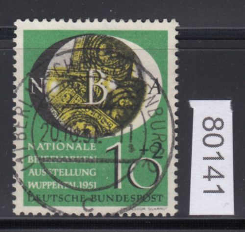 Bund 1951, Mich.-Nr.: 141 LUXUS gest.  Zentrisch  geprüft Berlin Charlottenburg