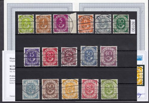 Bund 1951, Mich.-Nr.: 123-38 LUXUS gest. + gummi  geprüft Berlin Charlottenburg