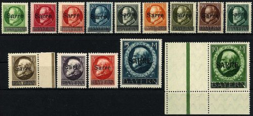 Saargebiet 1920 Mi. Nr. 18-31 ** geprüft