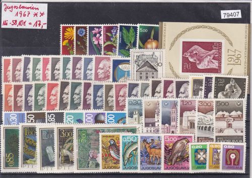 Jugoslawien 1967, Mich.-Nr.: ** komplett