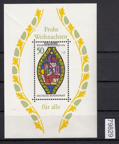 Bund 1976, Mich.-Nr.: 912  Block 13 **  mit Aufdruck  Muster