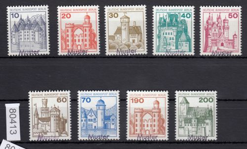 Berlin 1977, Mich.-Nr.: 532-540 **  mit Aufdruck  Muster