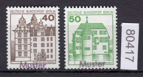 Berlin 1980, Mich.-Nr.: 614+615 **  mit Aufdruck  Muster