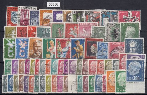 Saarland 1957-59 Mi. Nr. 379-448 Gest. Komplett (OPD)