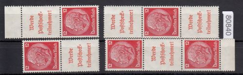 DR 1940 (MH 39), Mich.-Nr.:  S 203-206  **