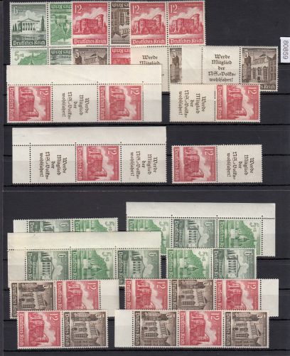 DR 1940 (MH 47), Mich.-Nr.:  K 37+38 -  S 258-269 W 148   **  Komplett