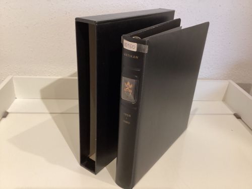 Lindner Ringbinder + Kassette Aufdruck VATIKAN 1958-80  gebraucht  leer schwarz