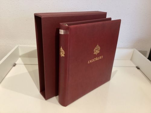 Lindner Ringbinder + Kassette Aufdruck VATIKAN rot gebraucht