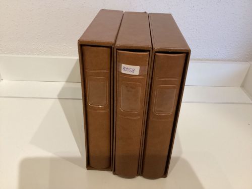 Lindner Ringbinder für ETB FDC Briefe 3 Stück   13 Ringe + Schuber  gebraucht