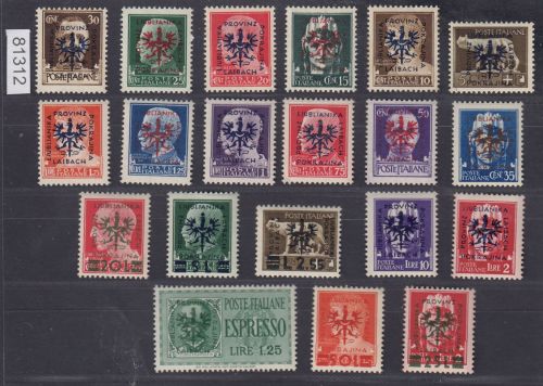 Laibach, Mi.-Nr. 1-20 **