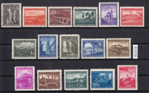 Laibach, Mi.-Nr. 45-60 **