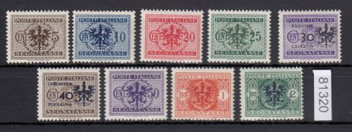 Laibach, Mi.-Nr. P 1-9 **