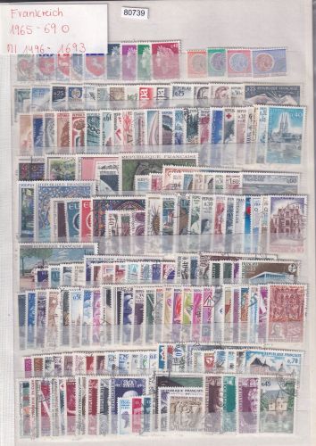 Frankreich 1965-1969 : Mi.-Nr.: 1496-1693 gestempelt