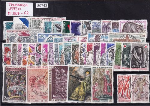 Frankreich 1973 : Mi.-Nr.: 1817-62 gestempelt