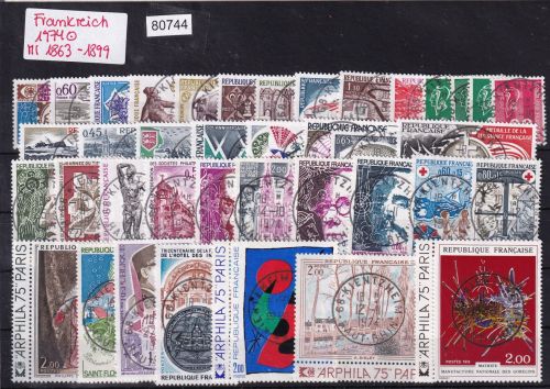 Frankreich 1974 : 1863-1899 gestempelt
