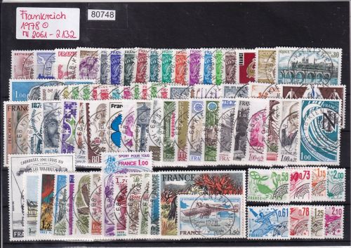 Frankreich 1978 : Mi.-Nr.: 2061-2132 gestempelt