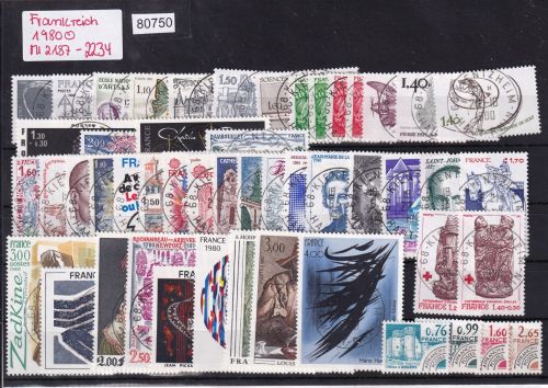 Frankreich 1980 : Mi.-Nr.: 2187-2234