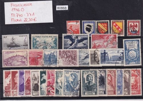 Frankreich 1946 : Mi.-Nr.: 740-771 gestempelt Komplett