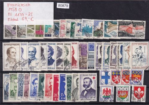 Frankreich 1958 : Mi.-Nr.: 1177-25 gestempelt Komplett