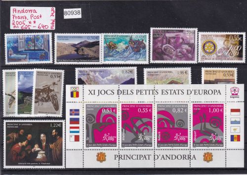 Andorra  Französisch Post 2005, Mich.-Nr.: 625-640 **