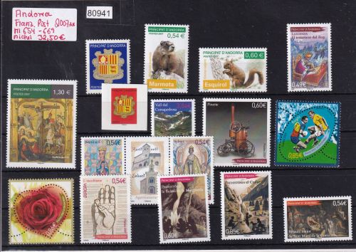 Andorra  Französisch Post 2007, Mich.-Nr.: 654-669  **