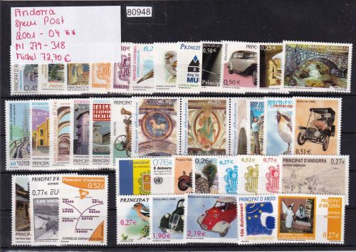 Andorra  Span. Post 2001-2004, Mich.-Nr.: 279-318 **