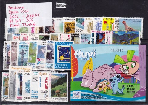 Andorra  Span. Post 2005-2008, Mich.-Nr.: 319-356 **