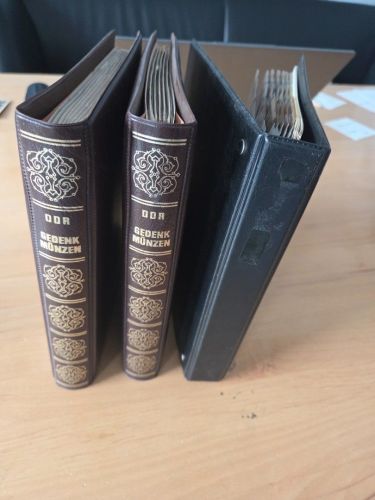 3 Vordruck Münz Sammelalben DDR,  gebraucht, braunrot undschwarz