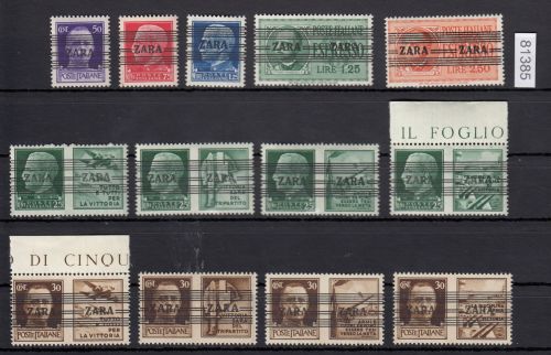 Zara, Mi.-Nr. 32-38 **  teil geprüft