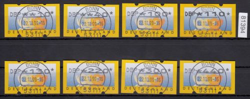 Bund 1999, Mich.-Nr.: ATM 3.1 gestempelt  10-440 Pf  (DBP)  TS 1    Ersttag
