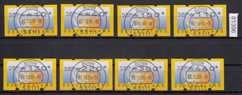 Bund 1999, Mich.-Nr.: ATM 3.1 gestempelt  10-440 Pf  (DBP)  TS 1    Ersttag