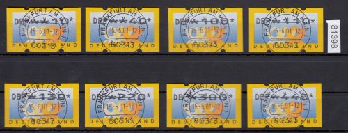 Bund 1999, Mich.-Nr.: ATM 3.1 gestempelt  10-440 Pf  (DBP)  TS 1