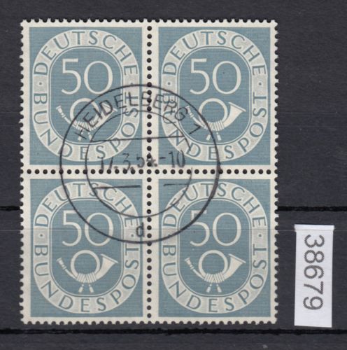 Bund 1951, Mich.-Nr.:  134 gestempelt 4er.-Block   geprüft  Befund