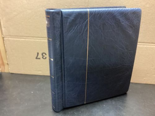 Leuchtturm Klemmbinder    wattiert gebraucht Leer blau