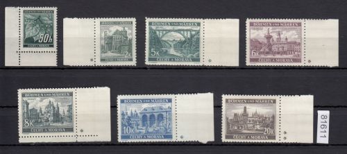 Böhmen und Mähren, Mi.-Nr. 55-61 **