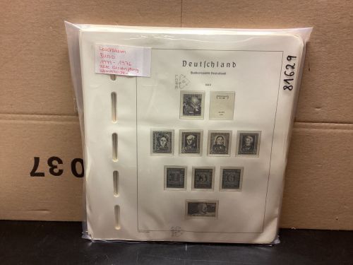 Leuchtturm Bund 1949-76 Vordrucke gebraucht alte Beschriftung Klemmbinder