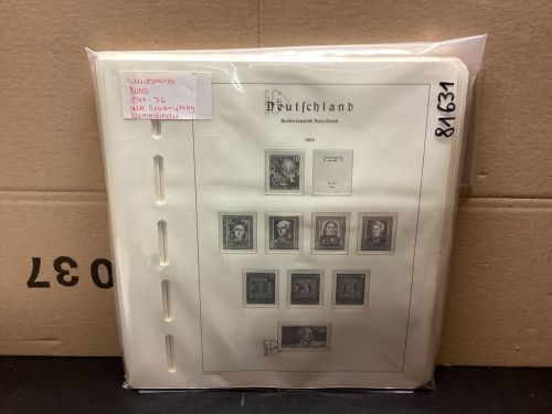 Leuchtturm Bund 1949-76 Vordrucke gebraucht alte Beschriftung Klemmbinder