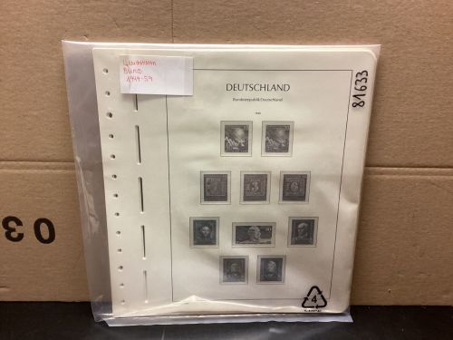 Leuchtturm Bund 1949-59 Vordrucke mit Klemmtaschen gebraucht