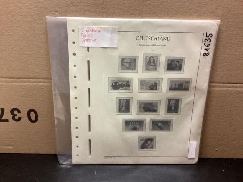 Leuchtturm Bund 1985-89 Vordrucke mit Klemmtaschen gebraucht