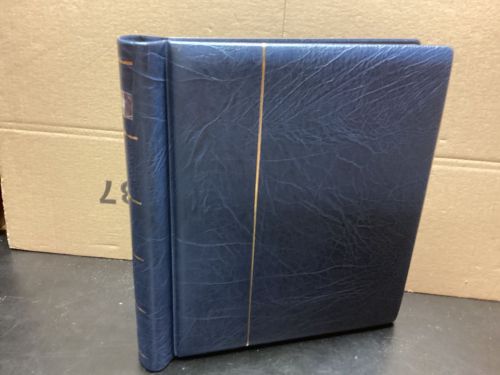 Leuchtturm Klemmbinder    wattiert gebraucht Leer blau