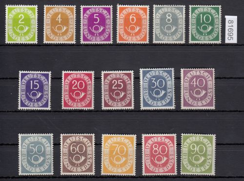 Bund 1951, Mich.-Nr.: 123-138 **