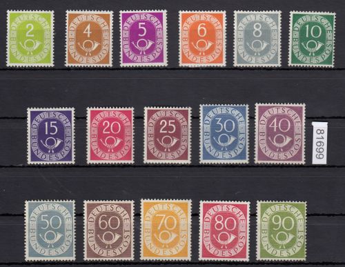 Bund 1951, Mich.-Nr.: 123-138 *