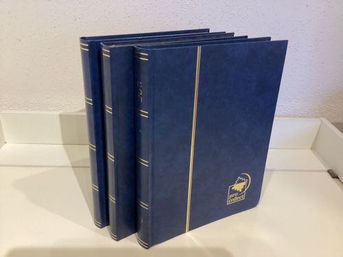 Briefmarkenalbum Einsteckalben DIN A4 3 Stück  schwarz  gebraucht LESEN